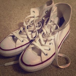 White high top Converse (women 5)